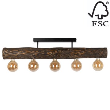 Surface-mounted chandelier TRABO 5xE27/60W/230V pine - FSC certified