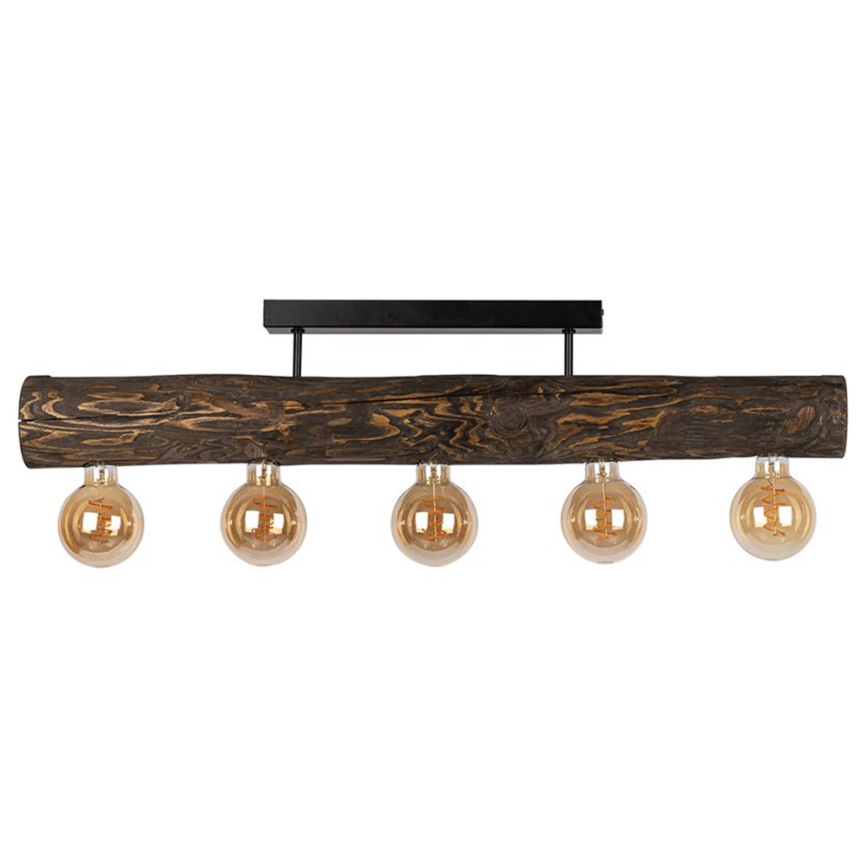 Surface-mounted chandelier TRABO 5xE27/60W/230V pine