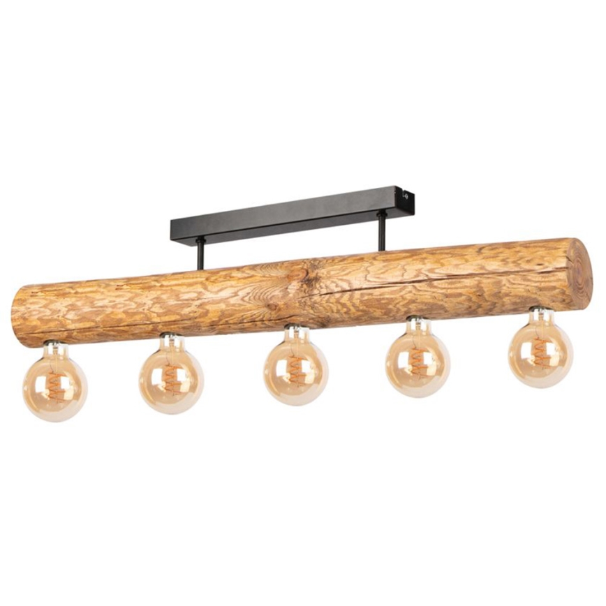 Surface-mounted chandelier TRABO 5xE27/60W/230V pine