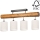 Surface-mounted chandelier TRENO 4xE27/25W/230V pine – FSC certified