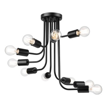 Surface-mounted chandelier TRINITY 10xE27/15W/230V black