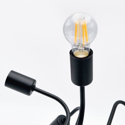 Surface-mounted chandelier TRINITY 10xE27/15W/230V black