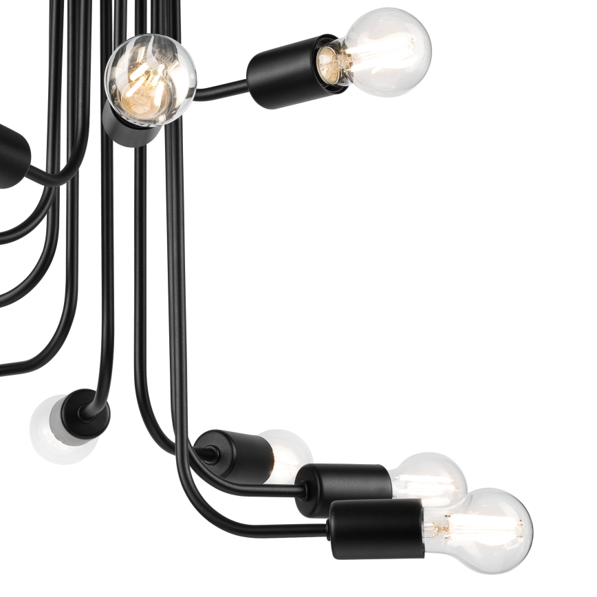 Surface-mounted chandelier TRINITY 10xE27/15W/230V black