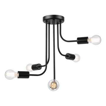 Surface-mounted chandelier TRINITY 5xE27/15W/230V black