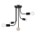 Surface-mounted chandelier TRINITY 5xE27/15W/230V black