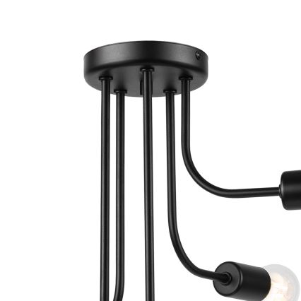 Surface-mounted chandelier TRINITY 5xE27/15W/230V black