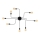 Surface-mounted chandelier TRUVA 8xE27/40W/230V