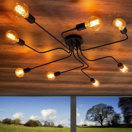 Surface-mounted chandelier TRUVA 8xE27/40W/230V