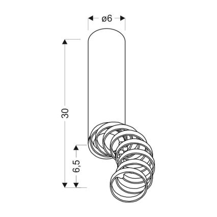 Surface-mounted chandelier TUBA 1xGU10/50W/230V white