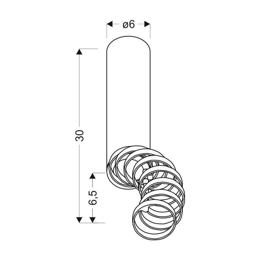 Surface-mounted chandelier TUBA 1xGU10/50W/230V white