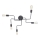 Surface-mounted chandelier TUBE 5xE27/15W/230V