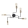 Surface-mounted chandelier TUBE 5xE27/15W/230V