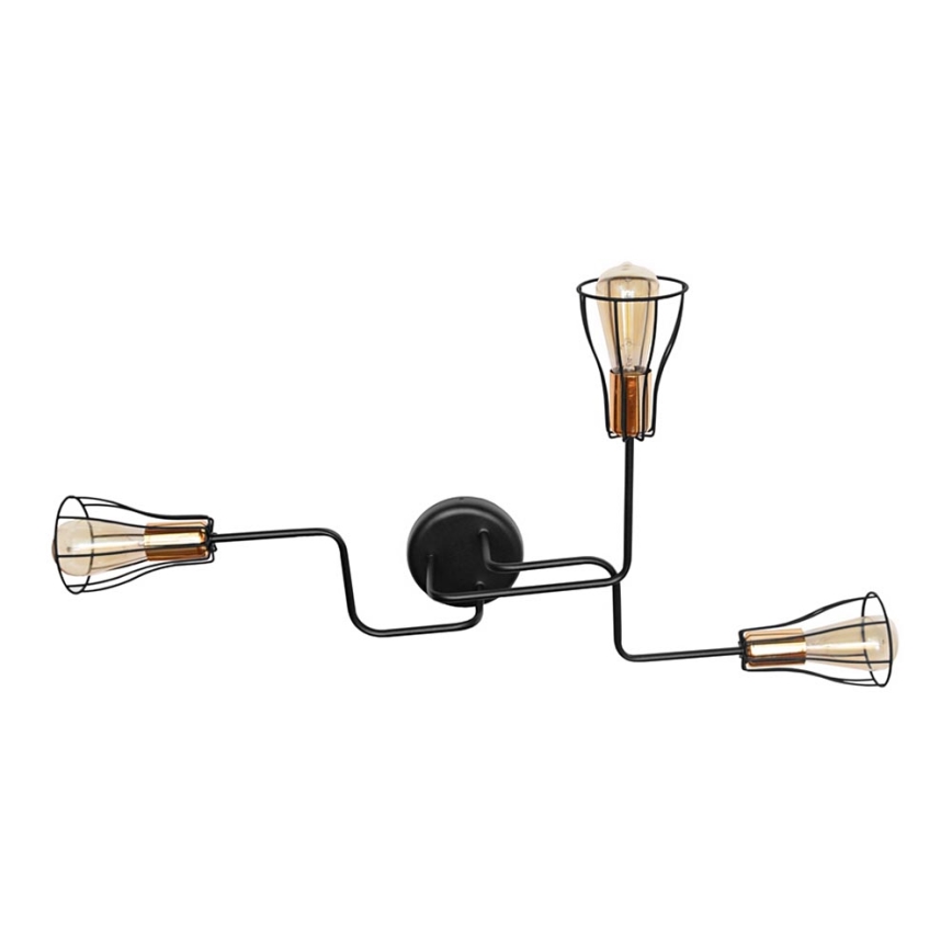 Surface-mounted chandelier TUBE II 3xE27/15W/230V black