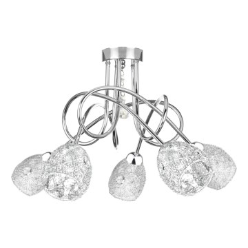 Surface-mounted chandelier TWIST CRYSTAL 5xE14/40W/230V