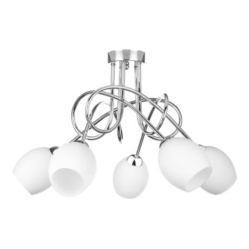 Surface-mounted chandelier TWIST WHITE 5xE14/40W/230V