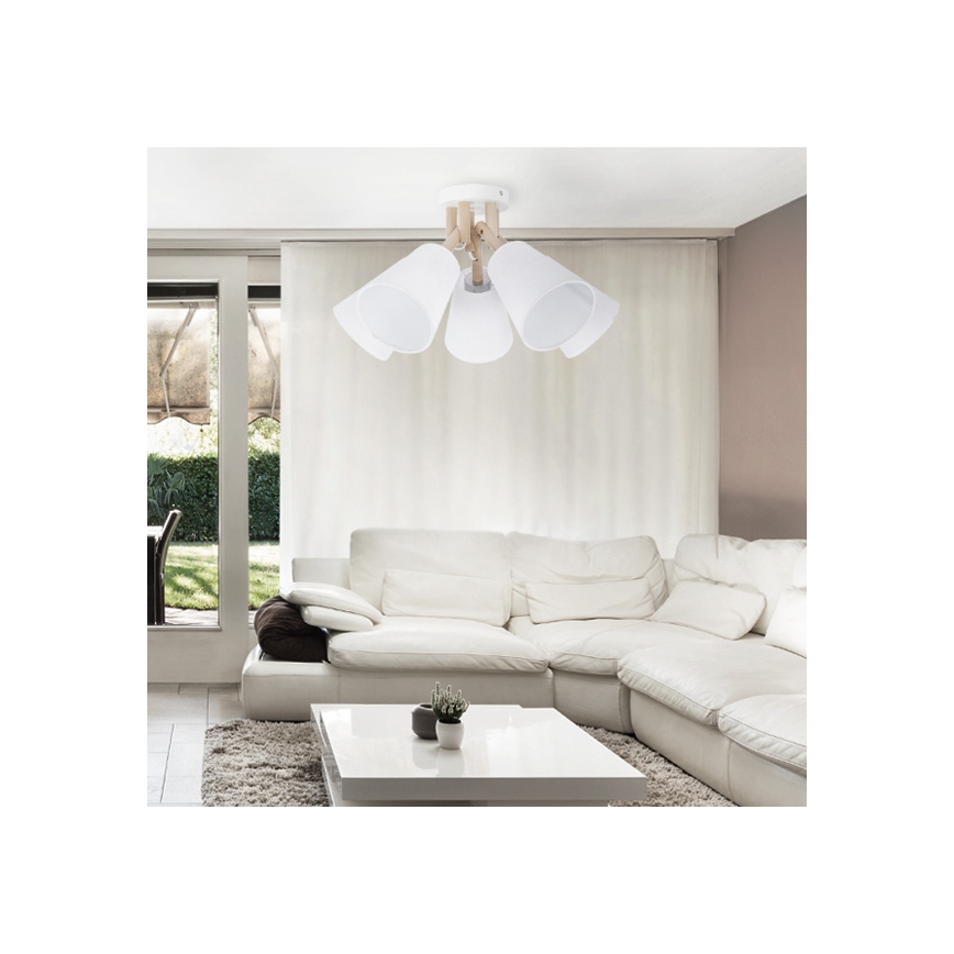 Surface-mounted chandelier VAIO WHITE 3xE27/60W/230V