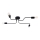 Surface-mounted chandelier VECTOR 4xE27/15W/230V black