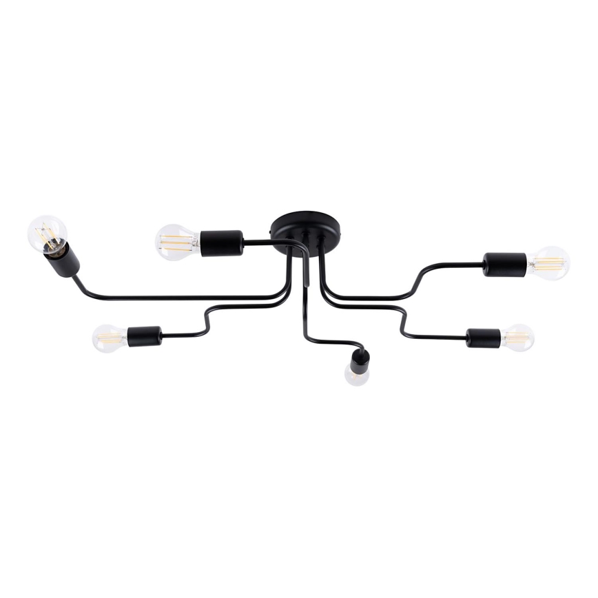 Surface-mounted chandelier VECTOR 6xE27/15W/230V black