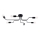 Surface-mounted chandelier VECTOR 6xE27/15W/230V black