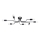 Surface-mounted chandelier VECTOR 8xE27/15W/230V black
