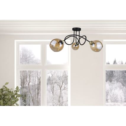 Surface-mounted chandelier VENUS GOLD 3xE27/60W/230V