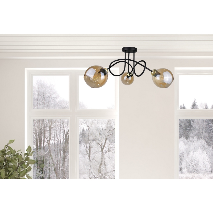 Surface-mounted chandelier VENUS GOLD 3xE27/60W/230V