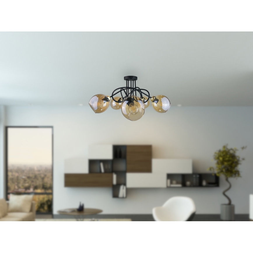 Surface-mounted chandelier VENUS GOLD 5xE27/60W/230V