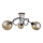 Surface-mounted chandelier VENUS WOOD 3xE27/60W/230V black/smoky brown
