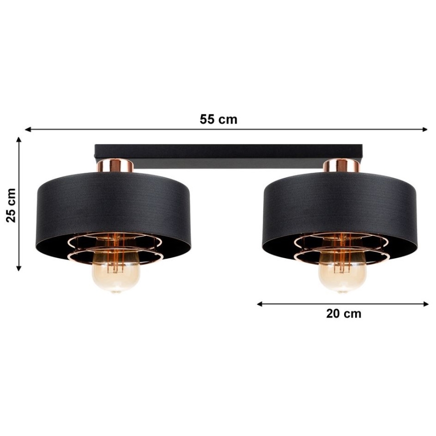 Surface-mounted chandelier VEST 2xE27/60W/230V
