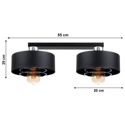 Surface-mounted chandelier VEST 2xE27/60W/230V