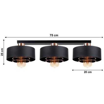 Surface-mounted chandelier VEST 3xE27/60W/230V
