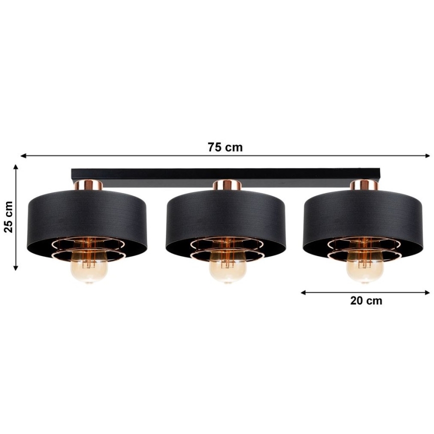 Surface-mounted chandelier VEST 3xE27/60W/230V