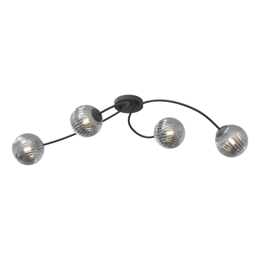 Surface-mounted chandelier VIBRA 4xE14/10W/230V black/grey