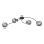 Surface-mounted chandelier VIBRA 4xE14/10W/230V black/grey