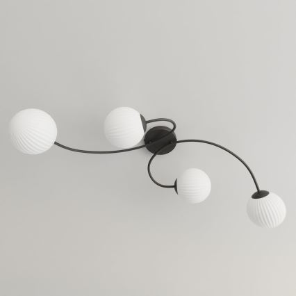Surface-mounted chandelier VIBRA 4xE14/10W/230V black/white