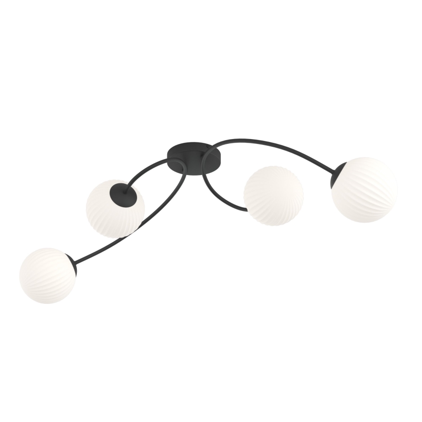 Surface-mounted chandelier VIBRA 4xE14/10W/230V black/white