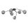 Surface-mounted chandelier VIBRA 6xE14/10W/230V black/grey