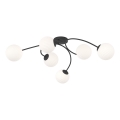 Surface-mounted chandelier VIBRA 6xE14/10W/230V black/white
