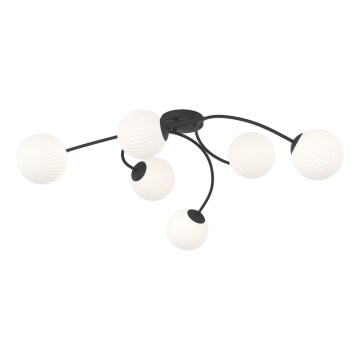 Surface-mounted chandelier VIBRA 6xE14/10W/230V black/white
