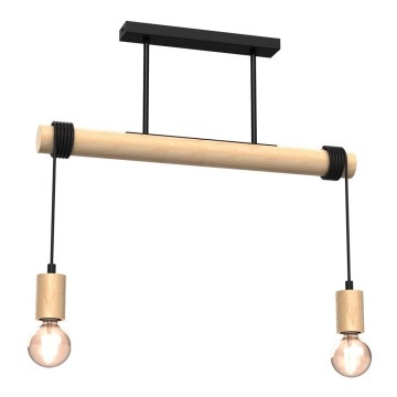 Surface-mounted chandelier VIGA 2xE27/60W/230V wood