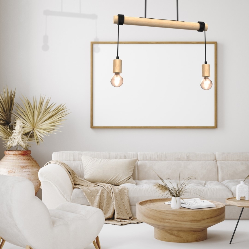 Surface-mounted chandelier VIGA 2xE27/60W/230V wood
