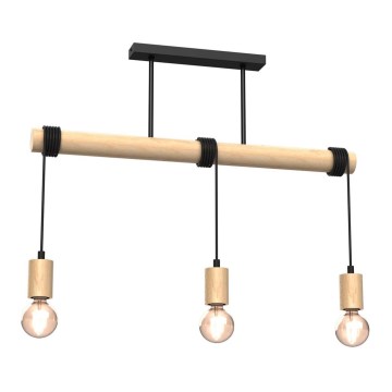 Surface-mounted chandelier VIGA 3xE27/60W/230V wood