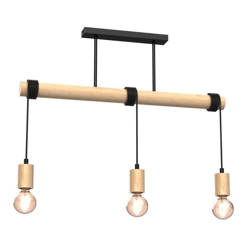 Surface-mounted chandelier VIGA 3xE27/60W/230V wood