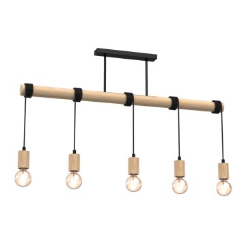 Surface-mounted chandelier VIGA 5xE27/60W/230V wood