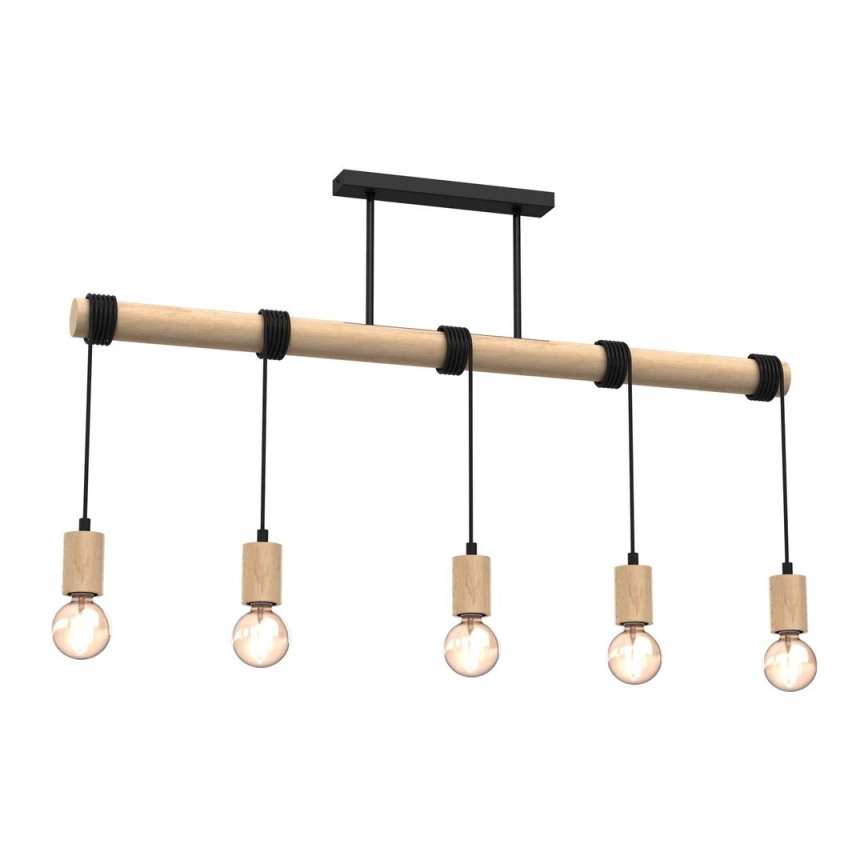 Surface-mounted chandelier VIGA 5xE27/60W/230V wood