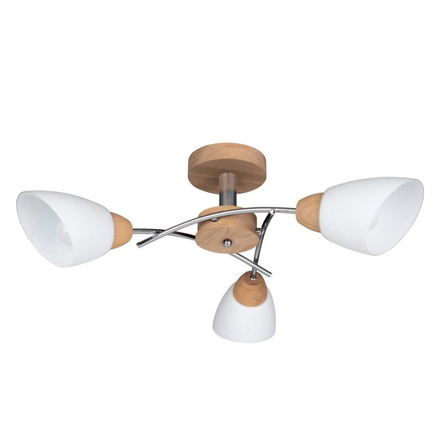 Surface-mounted chandelier VILETTA 3xE27/60W/230V oak