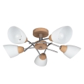 Surface-mounted chandelier VILETTA 5xE27/40W/230V oak