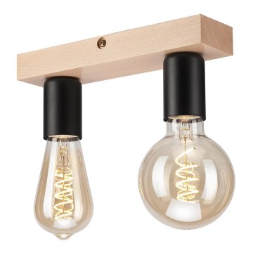 Surface-mounted chandelier VITO 2xE27/60W/230V beech