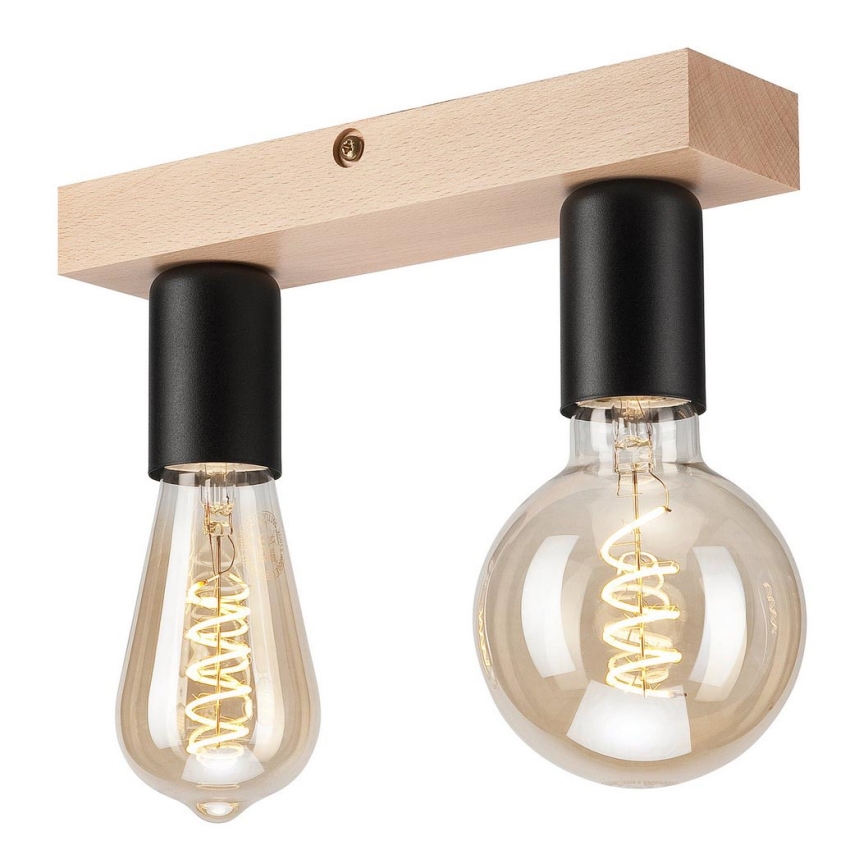 Surface-mounted chandelier VITO 2xE27/60W/230V beech