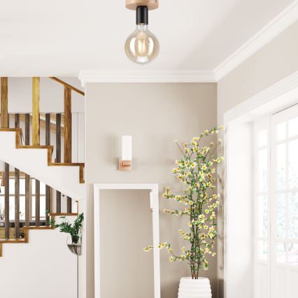 Surface-mounted chandelier VITO OAK 1xE27/60W/230V oak